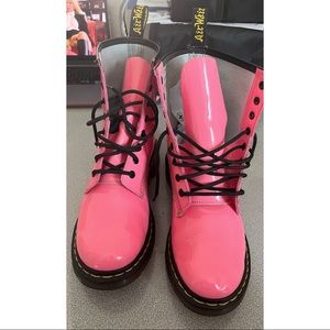 Pink Parent Leather Dr. Martens US Size 10 L